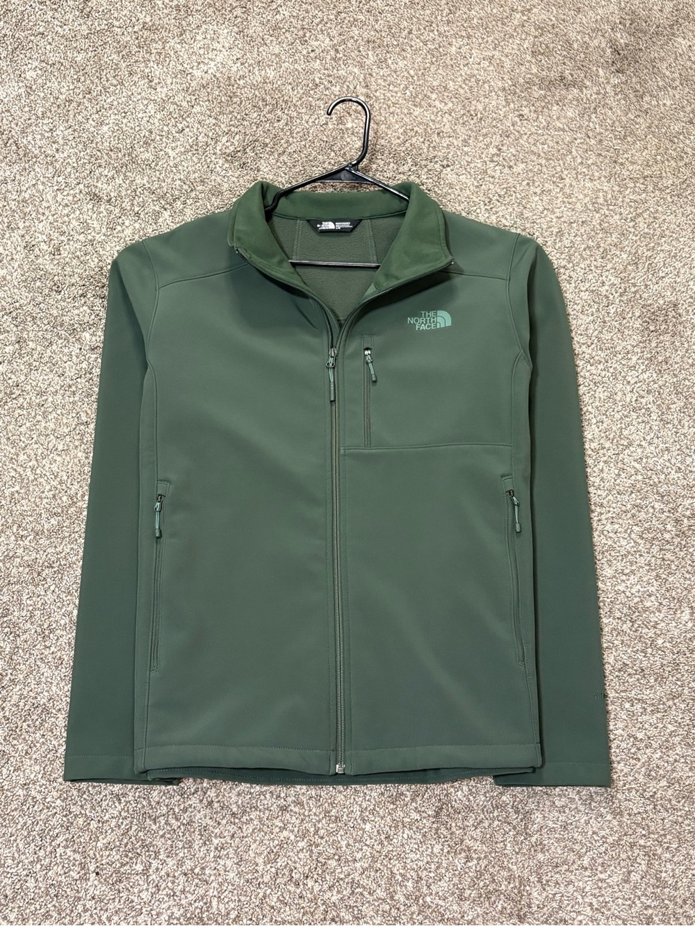 The North Face Men’s Apex Bionic Green Long Sleeve Collard Zip-Up Lined Jacket L